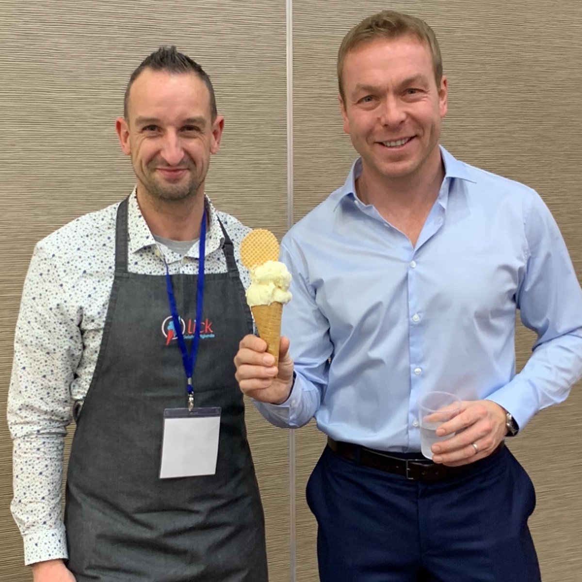Lick_gelato's tweet photo. Not Everyday You Get To Meet One Of Your Cycling Hereos And Sample Your Gelato. Multi Olympic &amp; World Champion Cyclist Sir Chris Hoy. An Absolute Gent. @SirChrisHoy #sirchrishoy #lickgelato #NRSummit https://t.co/vS1QQruWUe