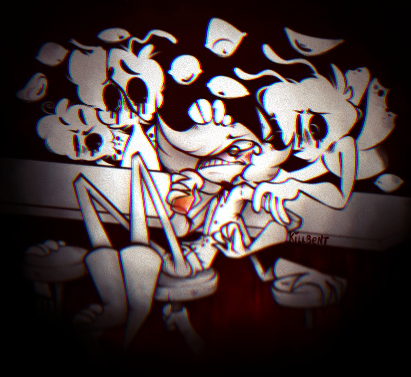 UncannyVilla's tweet photo. #Whumptober Day 21 & 22 - Laced Drink & Hallucination
Well, this took a while to finish! Mostly 'cause I got stuck in a bit of an art-funk halfway through and I'm not good at drawing objects, but I'm glad I got this done!
#BugBuzz #OriginalCharacter #Art https://t.co/j96cBah2Cy
