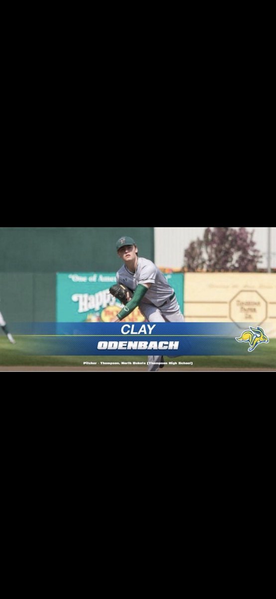 I am excited to announce my commitment to continue my baseball and educational careers at South Dakota State University! I would like to thank all of my teammates, coaches, and family who have helped me along the way. Can’t wait to get started!🐰<a href="/GoJacksBaseball/">Jackrabbit Baseball</a>