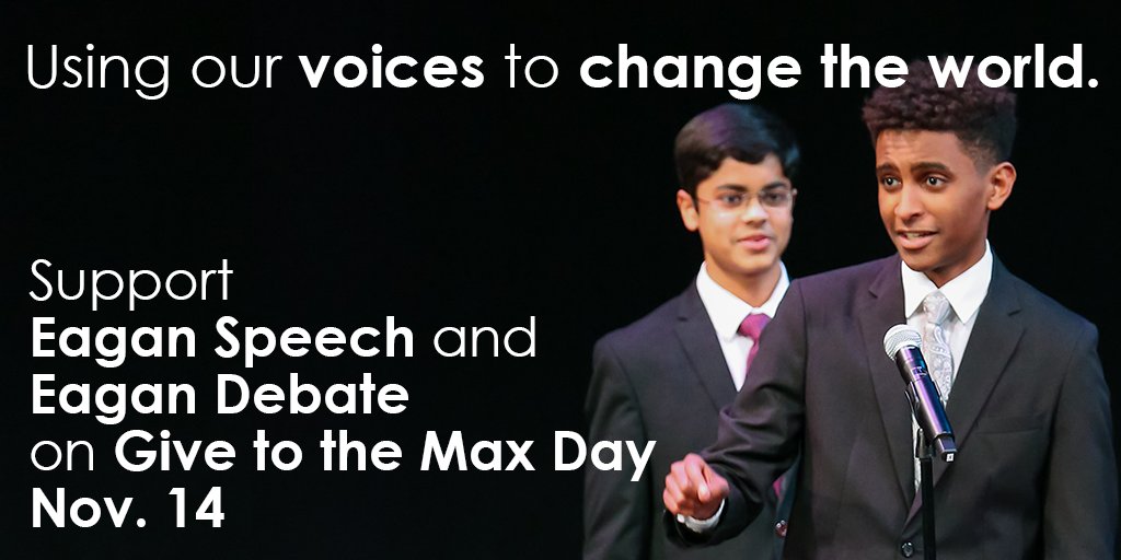 EaganSpeech's tweet photo. Participating in Speech and Debate is not only transformative for students, it empowers them to change our world for the better. Be a part of this amazing work. Give today!
https://t.co/dYG5FROnAz
#GTMD19 #EaganSpeech #EaganDebate @eagan_debate https://t.co/opT2l3sltD