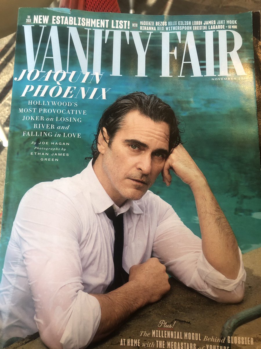 104. Back in Columbus for treatment. Waiting on Nancy to complete today’s radiation treatment. Waiting room magazines are my friend. Let’s see what Joaquin Phoenix has to say.