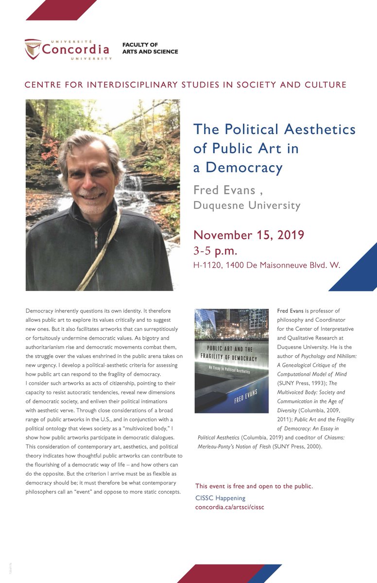 CISSC_CU's tweet image. Attention CISSC Community! Come join us, Fred Evans  is giving a lecture you won&apos;t want to miss! This event is Free, and open to the public. #CISSC #huma