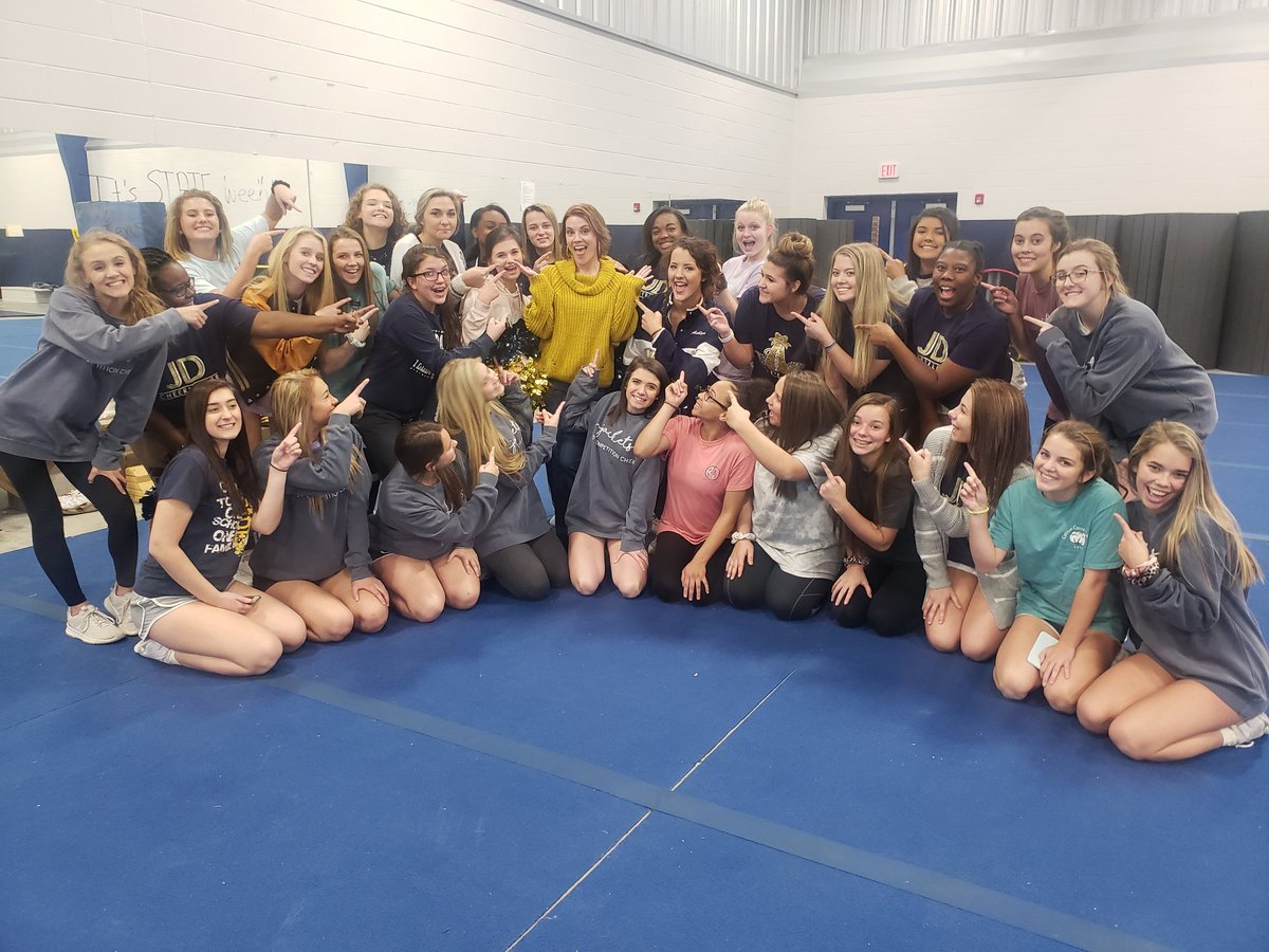 Thanks Lori for a great FCA coach send off for competition heading to state and spirit preparing for basketball and Game Day! We love you! #jdcscheer #jdhcheer