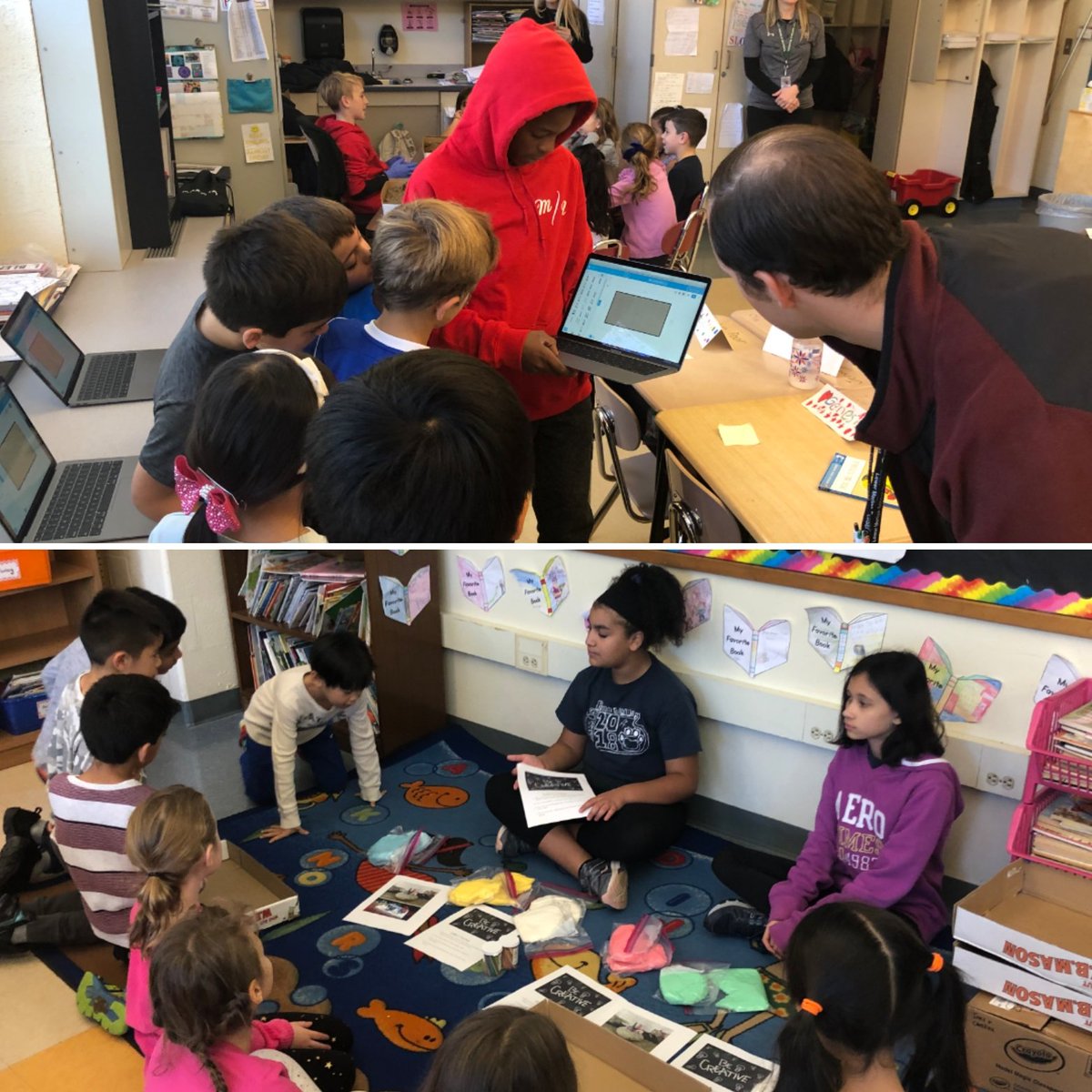 WVMSDragons's tweet photo. #NOWTeam Ss visited #PennValleyES this week to share activities that they developed! Ss can't wait to continue the relationship with their new 2nd grade #friends!! #LMSDAllForward #WVMS #LMSD #2ndaryed #iteach #bestfriends https://t.co/POJ8QbxRS9