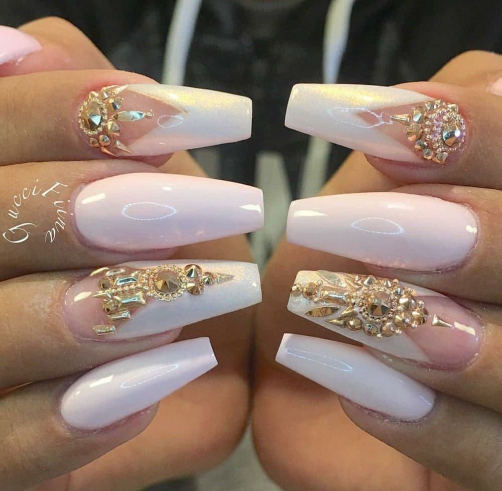 acrylic nail designs diamonds