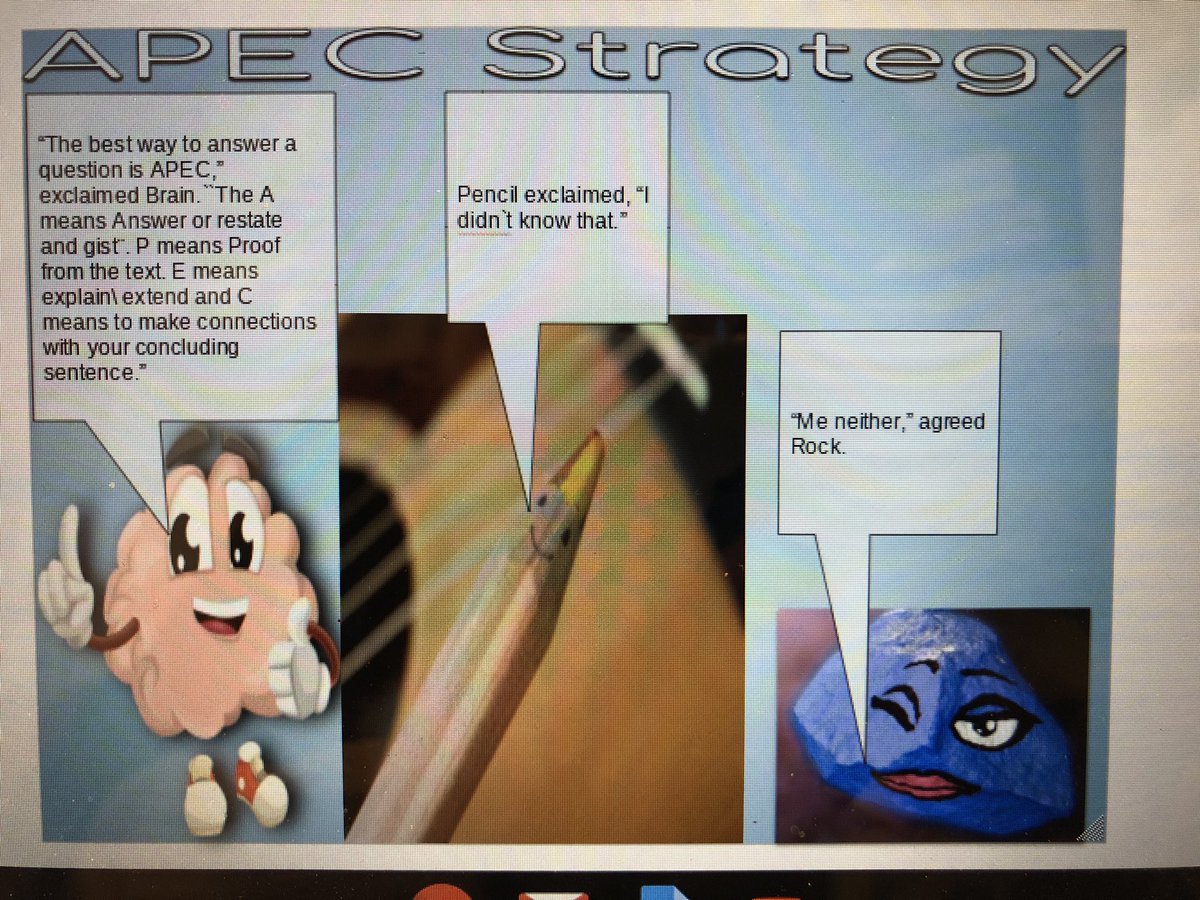 lesliejfoster's tweet photo. Today the Gr 3s @CoronationPS used #googledrawings to show the three ways to use #quotationmarks using #speechbubbles and to explain the #apecstrategy #coronationlearners #durhamDSB https://t.co/sJeTn60Dlq