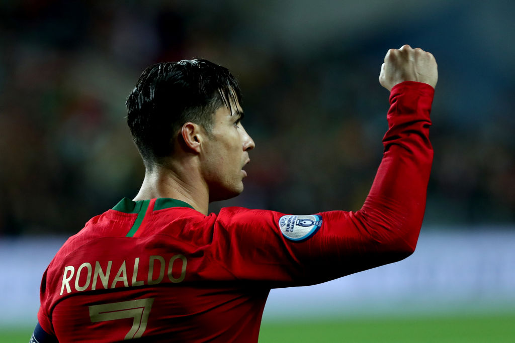 98 and counting....Cristiano Ronaldo is closing in on 100 international goals after his hat-trick against Lithuania. More: https://bbc.in/3572EtT