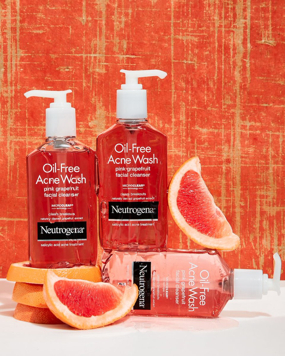 neutrogena pink grapefruit acne face wash & cleanser with vitamin c & salicylic acid