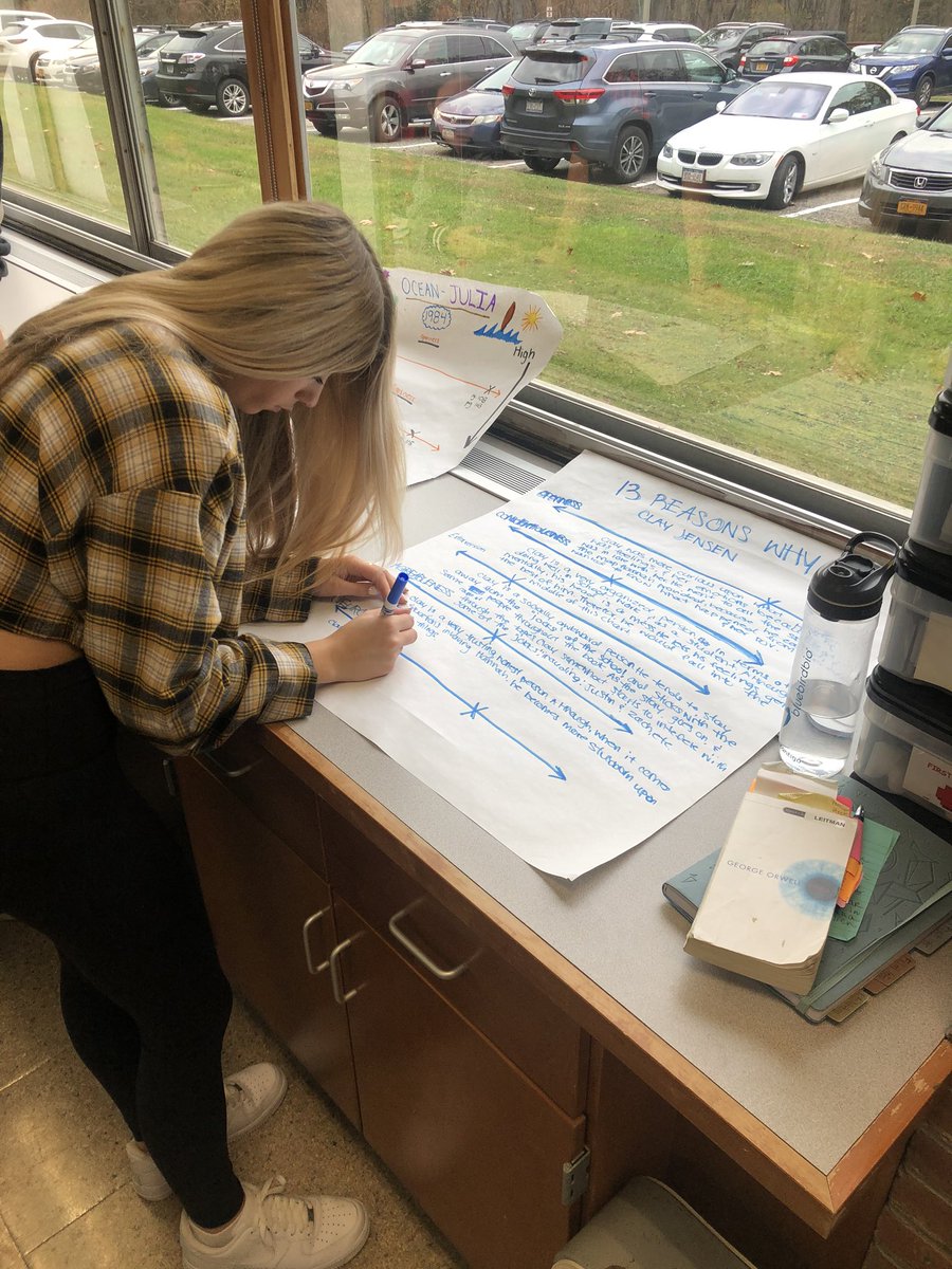 JessicaLeitman's tweet image. Ss in Psych in Lit share personality traits about characters in their choice books while preparing for tomorrow’s Socratic Seminar. #WeAreChappaqua #fivefactormodel #gettingprepped #theyareready