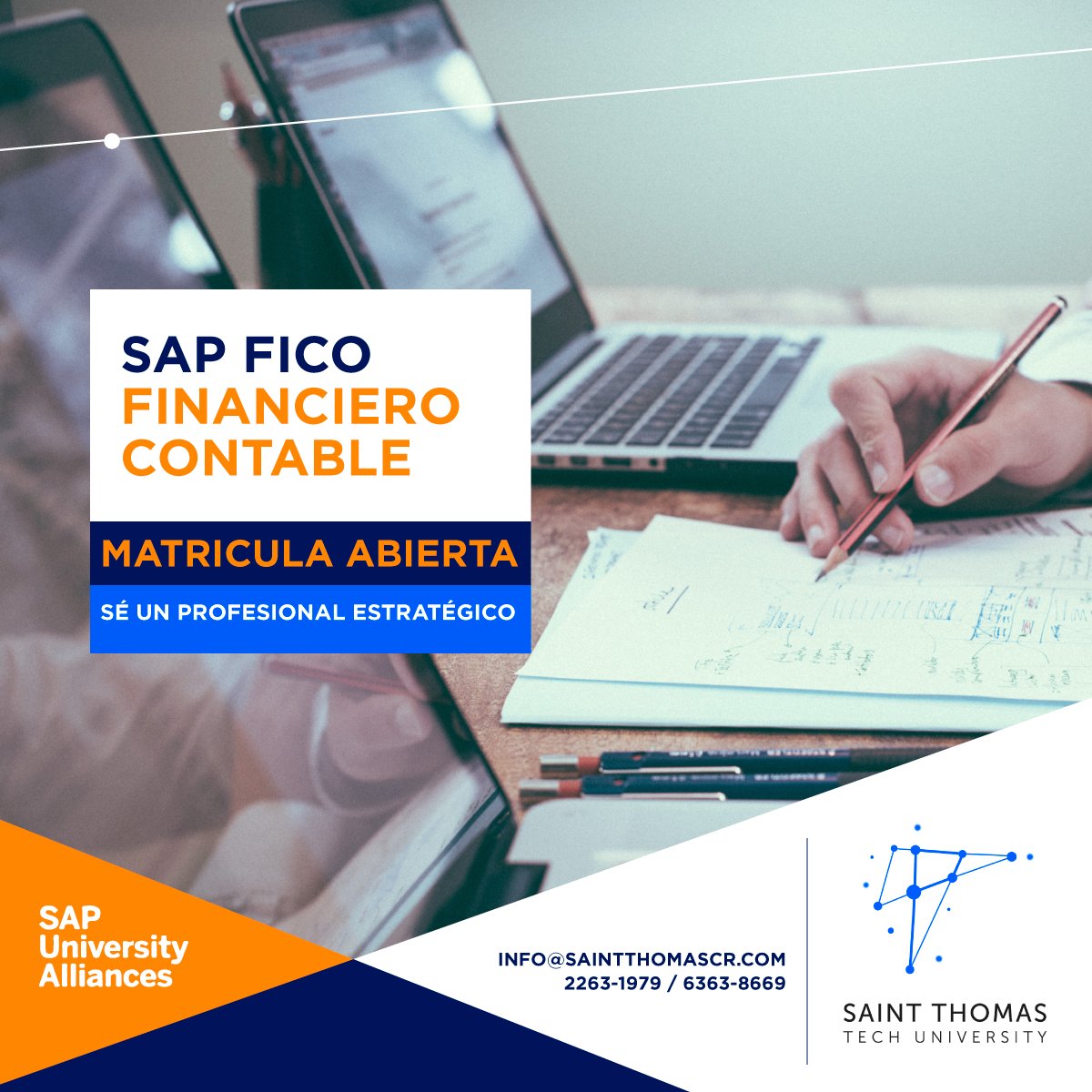 STTechU1's tweet image. Módulo SAP FI-CO / Financiero Contable
Uno de los perfiles más buscados por transnacionales en Costa Rica. Matricula abierta, ENERO 2020
whatsapp: 6363-8669 ☎️2263-1979
📧 info@saintthomascr.com