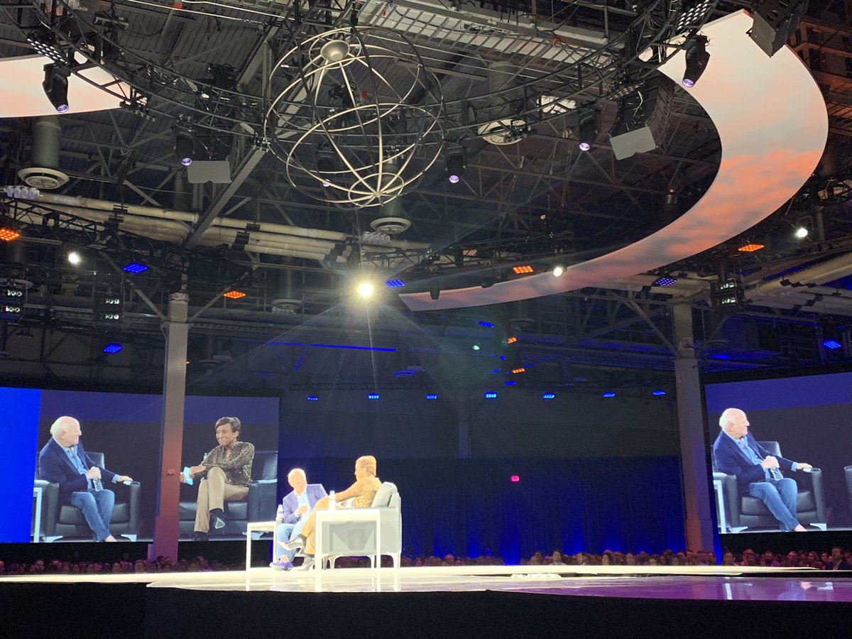 ljvonstack's tweet photo. @RobinRoberts interviewing @ExpediaGroup chairman #BarryDiller who shares his view on the purpose of businesses, echoing @WarrenBuffett, “You get the shareholders you deserve” #Explore19 @lifeatEG https://t.co/5zhgiOVmSb