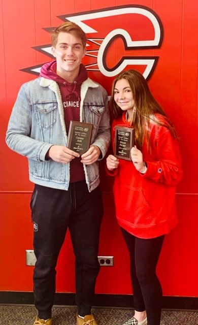 ConradIsaiah's tweet image. Congrats to Connor Zulk and Khyah Harper of Centennial High School on achieving our first BSN Sports Student Athletes for the Month of October.  Keep up the great work!!!
#RollCougs @CentCougs @centgirlssoccer @CentCougsFB @BSNSPORTS_MN