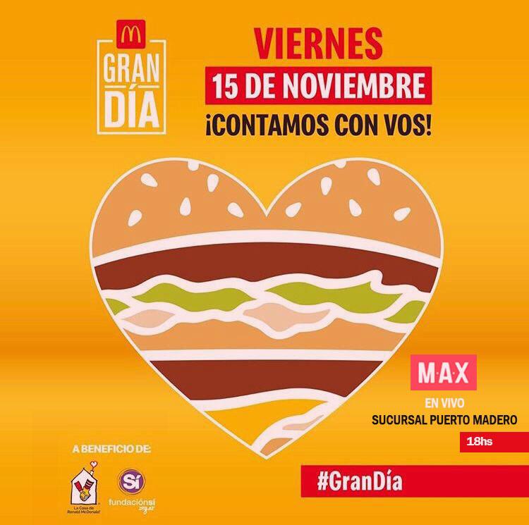 Felipe4128's tweet photo. Mañana con #MAXMUSICA vamos a estar tocando a beneficio de #fundacionsi en el @McDonalds_Ar  sucursal puente de la mujer! 18 hs! https://t.co/KkY4Jrwhor