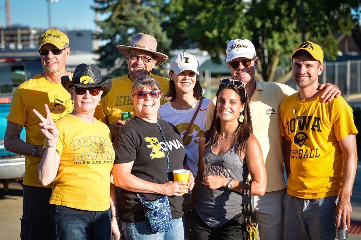 With a century of Hawkeye loyalty and more than 20 degrees, the Frohwein-Parsons family will receive the University of Iowa Family Spirit Award during Saturday’s Iowa football game. foriowa.info/2NMPD2S 
#AlwaysAHawkeye💛🏈🖤