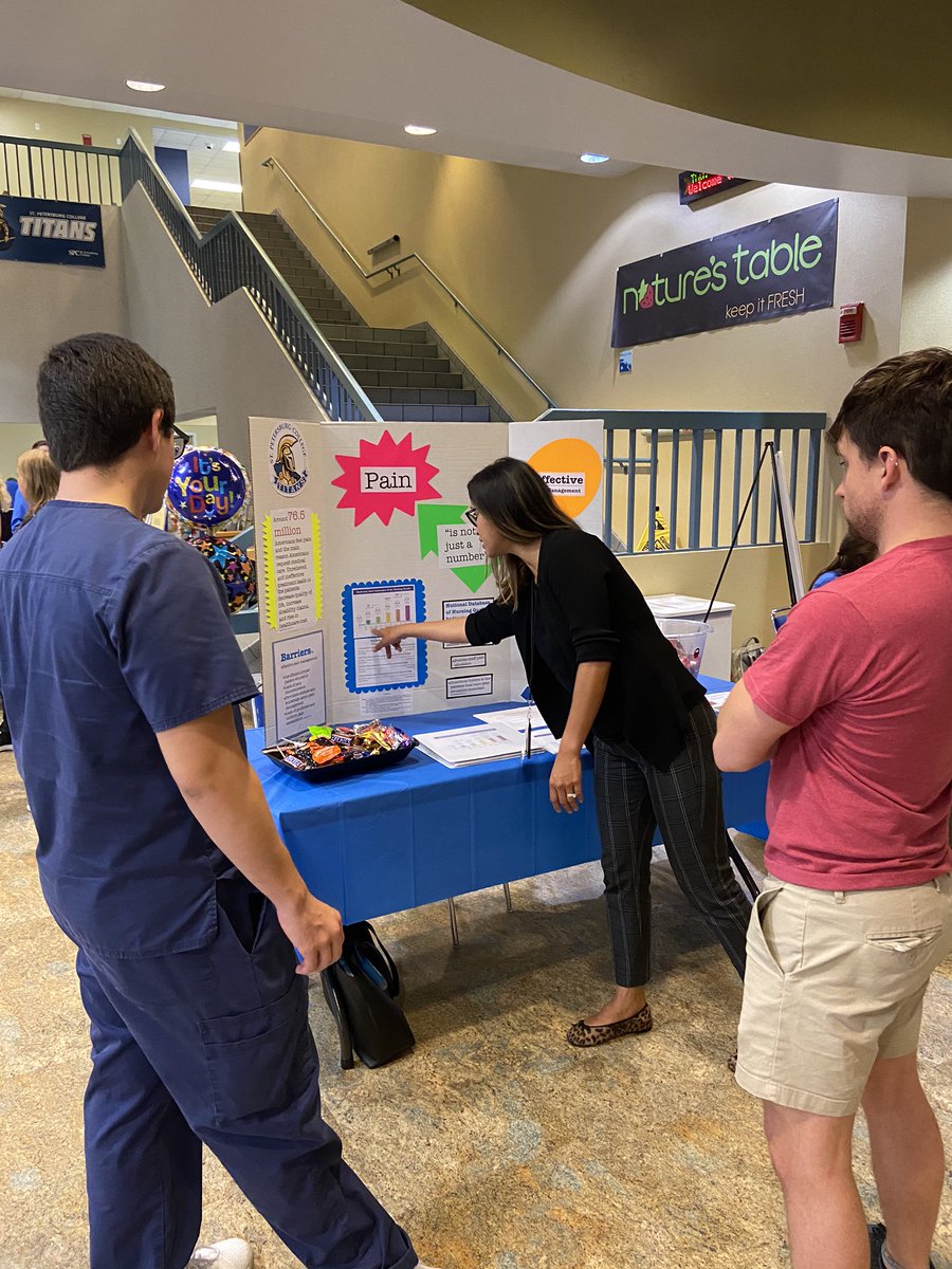 spcnews's tweet photo. Rain won’t stop Floridians! The #SPCHealth and #SPCVetTech open house and student showcase is poppin’, and we’re not just saying that because there’s popcorn. Come learn about our programs, meet faculty, and even hang out with Giovanni the Vet Tech office pup! #SPCollege https://t.co/jLhxYT5GKi