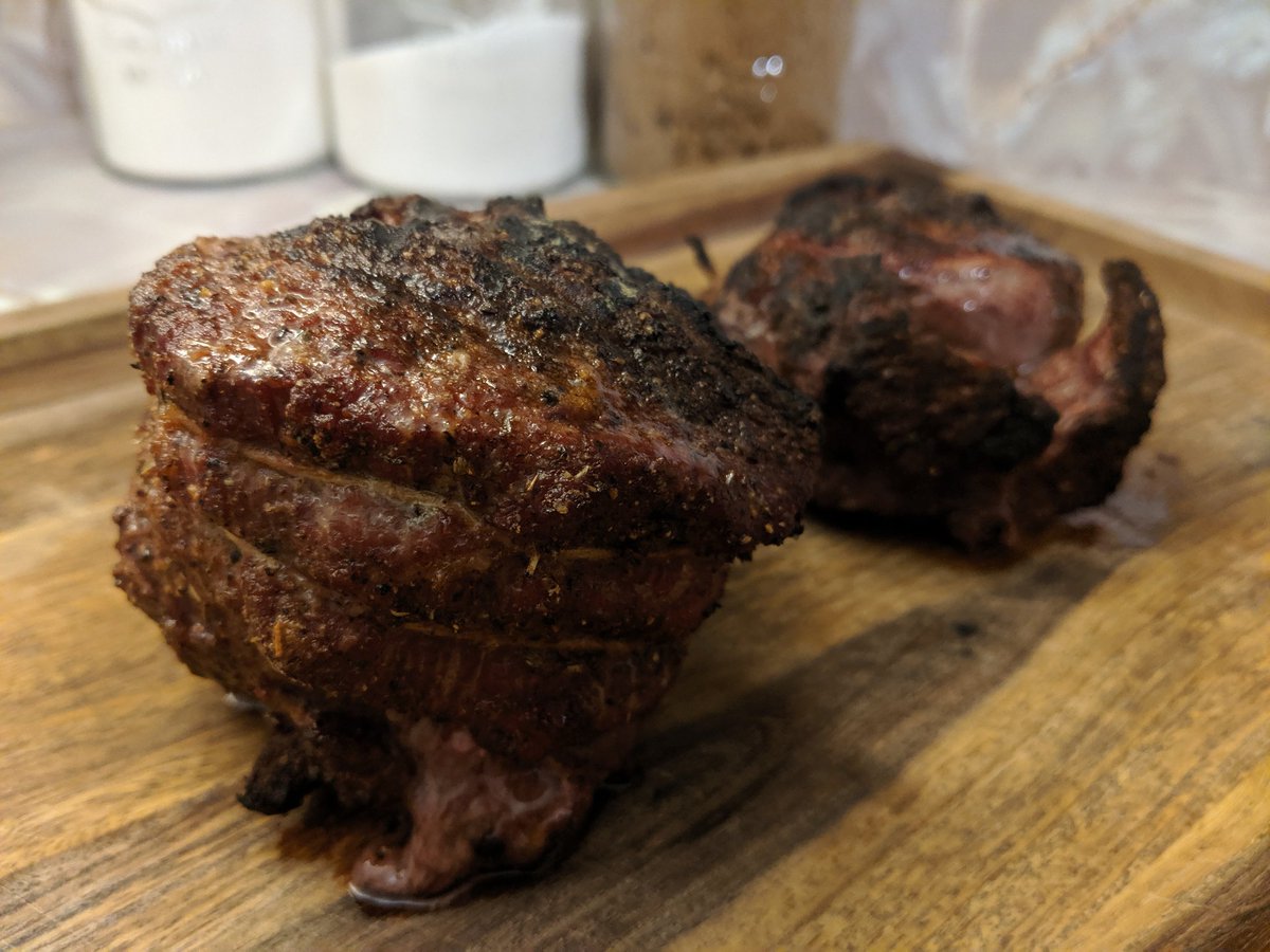 HFBarbecue's tweet photo. Rolled up this bad boy like a cinnamon bun haha. My first attempt at cooking spinalis steak (ribeye cap). Juicy as all get out!
#steak #spinalis #ribeye #happyfacebarbecue #juicy #meat #buylocal @tendercropredbarn #dovernh #berwickmaine #maine #berwick #grilling #local https://t.co/4fvFORjJHG