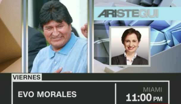 No te pierdas este viernes la entrevista de @aristeguicnn a @evoespueblo a las 11 pm ET