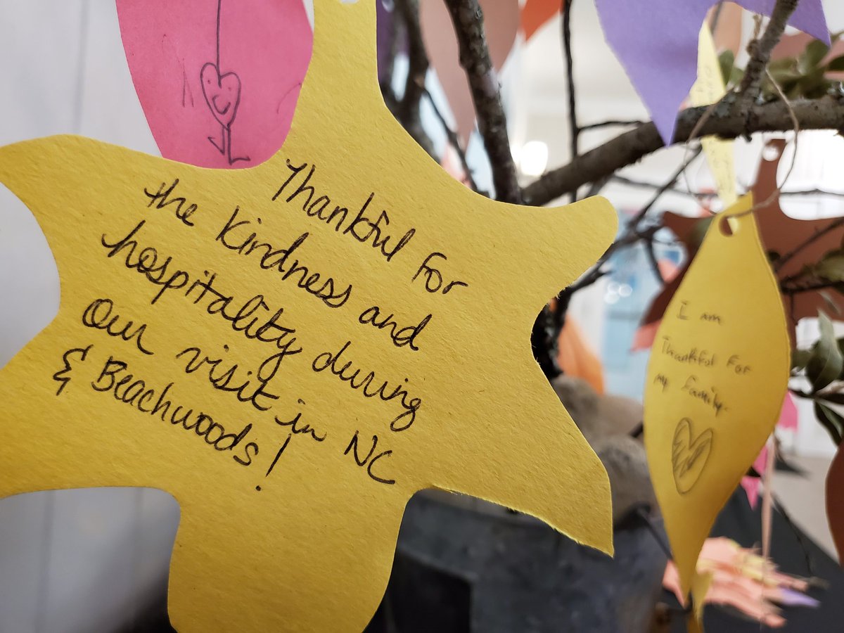 Margo_Rodewald's tweet photo. Our Give Thanks Tree is full of blessings, and we're only halfway through November! We are so thankful for our wonderful guests! What are you thankful for?
#DiamondResorts #LifeAtDiamond #StayVacationed #GiveThanks #BeachwoodsActivities @diamondresorts https://t.co/Q9HECLAQPM