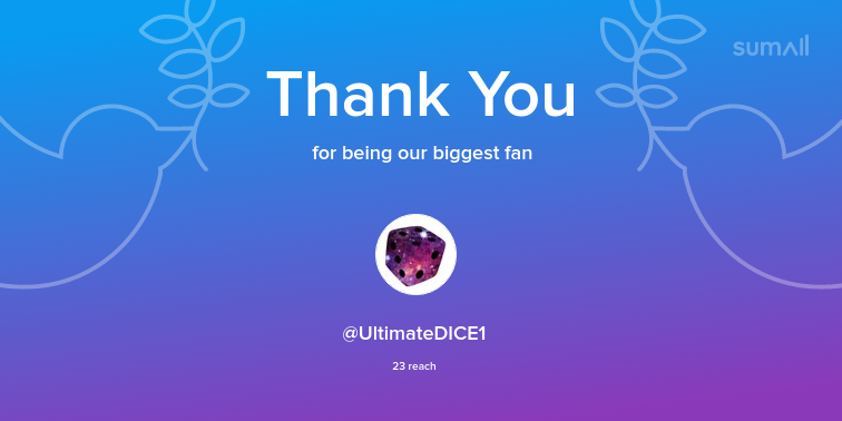 Mis__Space's tweet photo. Our biggest fans this week: UltimateDICE1. Thank you! via https://t.co/8AWHLrelYx https://t.co/hMI7b9VovC