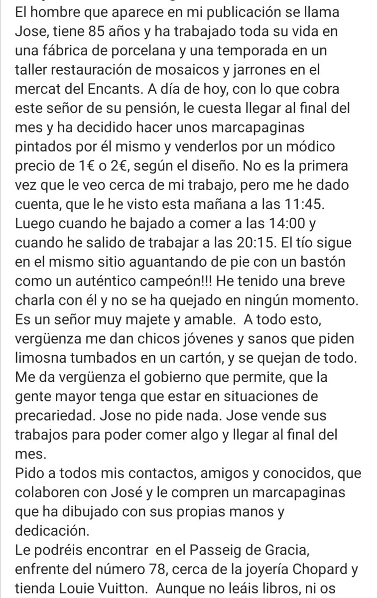 Visto en Instagram. Se que cuesta de leer porque la letra es peque pero vale la pena acabar el día con esto.