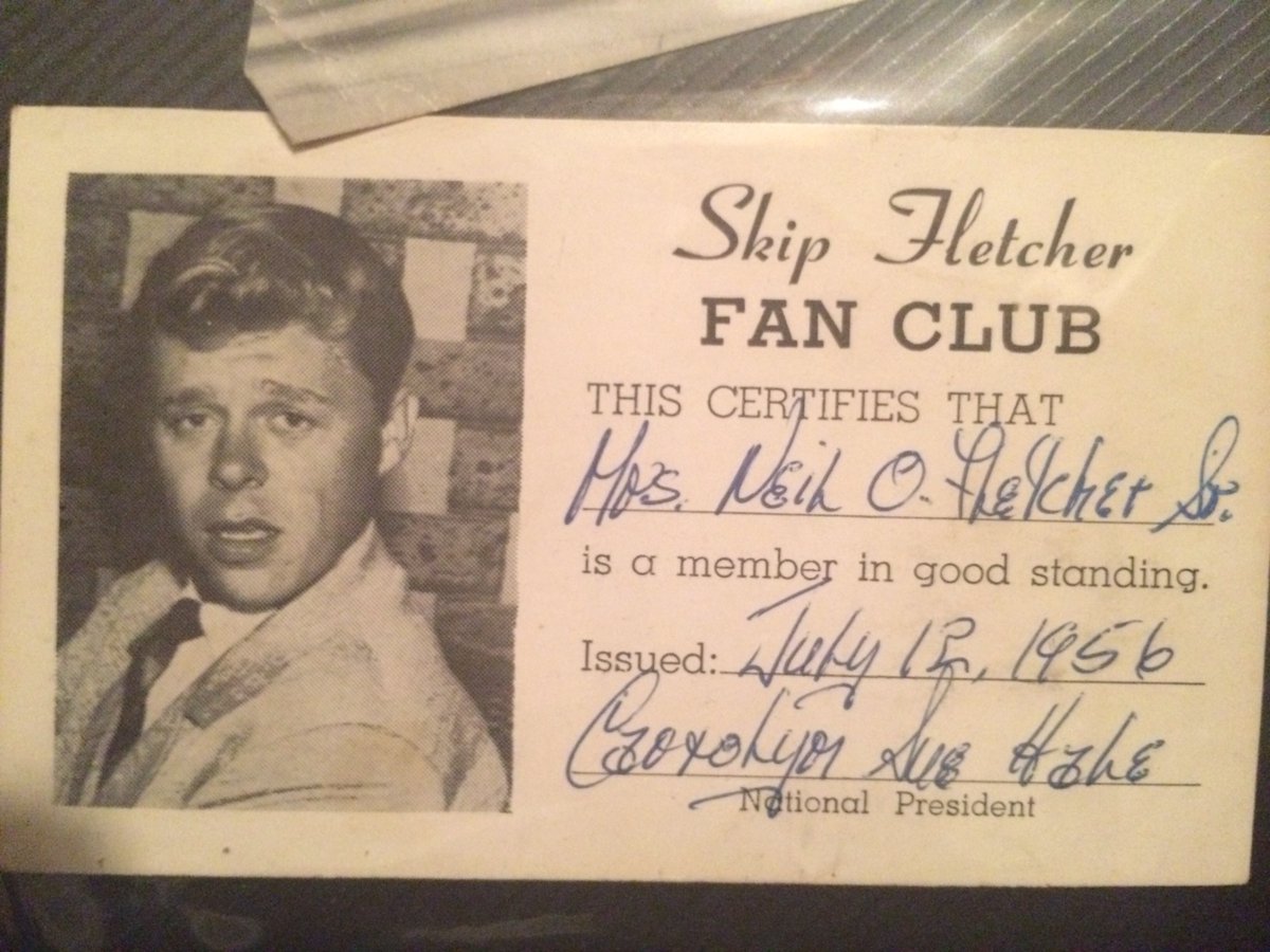 FletchersDogs's tweet image. #Tbt to 1956 when Neil Fletcher was granted admission into the Official Skip Fletcher fan club ;) #Goodstanding