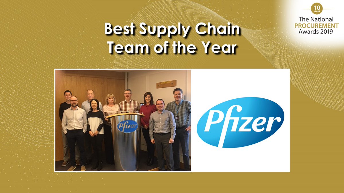 ProcureAwards's tweet photo. Well done to @Pfizer_Ireland Pharmaceuticals on winning Best Supply Chain Team of the Year! @pfizer #ProcureAwards https://t.co/Hj12oDhvlP