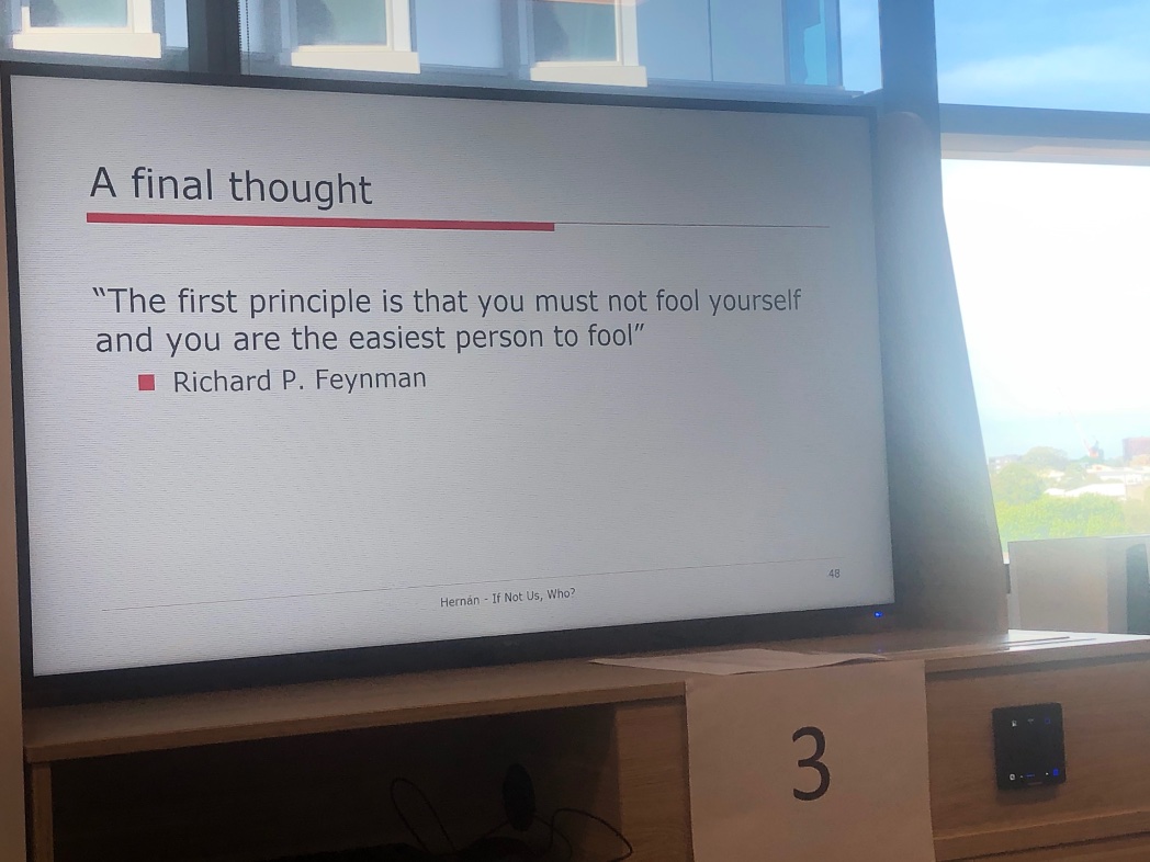 MaryOKeeffe007's tweet image. Lessons for life as a researcher by @_MiguelHernan 
A brilliant and very thought provoking talk 👏