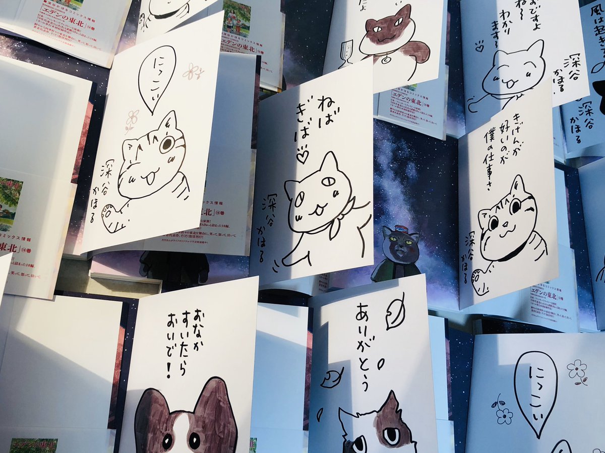 昨日、画材屋さんに行きました
わからないことがあったので
商品補充をしている人に
「すみません、お聞きしていいですか?」
「私、店の者じゃなくてメーカーの者なんです」
「あ、すみません」

しばらくしたらその人が
「あの、、
私で良かったら、、」
(^_^)

今日
ご無事で

#夜廻り猫 