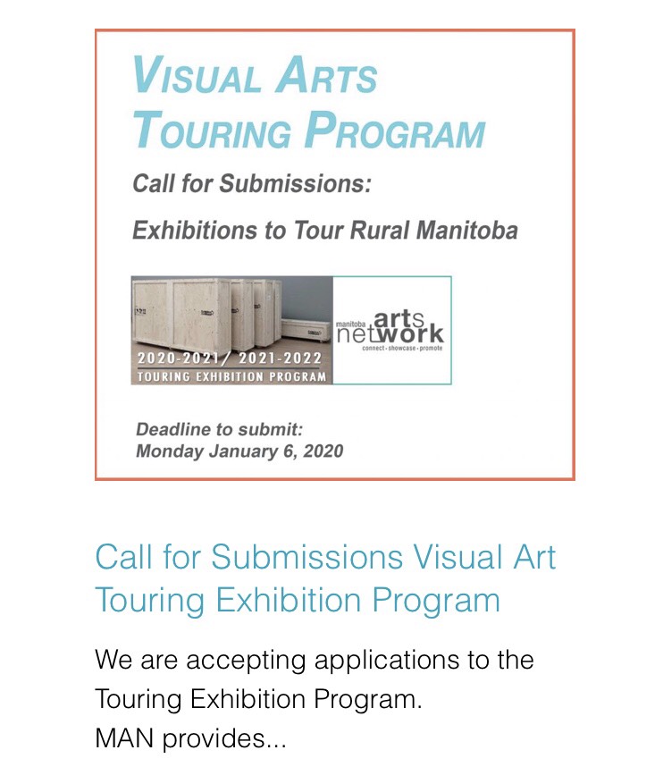 visit manitobaartsnetwork.ca for more info!