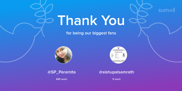 batarpade's tweet photo. Our biggest fans this week: SP_Paramita, sishupalsamrath. Thank you! via https://t.co/UFSdvidQ0V https://t.co/YQIm4PahPj