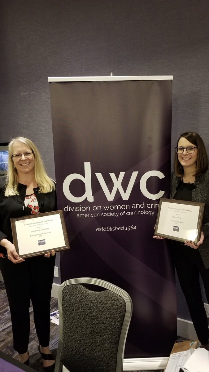 Brittany (@behayes4) on Twitter photo Honored to receive @ASCWomenCrime New Scholar Award! And shout out to <a href="/katie_kaukinen/">Dr. Katie Kaukinen</a> on receiving the Distinguished Scholar Award ! 👏🏼 Honored to receive @ASCWomenCrime New Scholar Award! And shout out to <a href="/katie_kaukinen/">Dr. Katie Kaukinen</a> on receiving the Distinguished Scholar Award ! 👏🏼