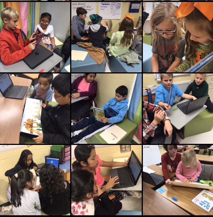 The fourth graders are doing a great job showing their first grade reading buddies how to comprehend a book! #readersareleaders😊 #AR #WestsideElementary