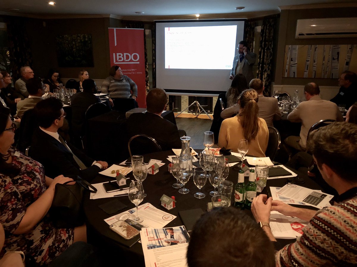 BDOCanada_REI's tweet photo. Getting the inside story on what #tax issues are affecting #realestate #construction and #development from @GeorgeEDube #Collingwood https://t.co/5VAuUGz3AG