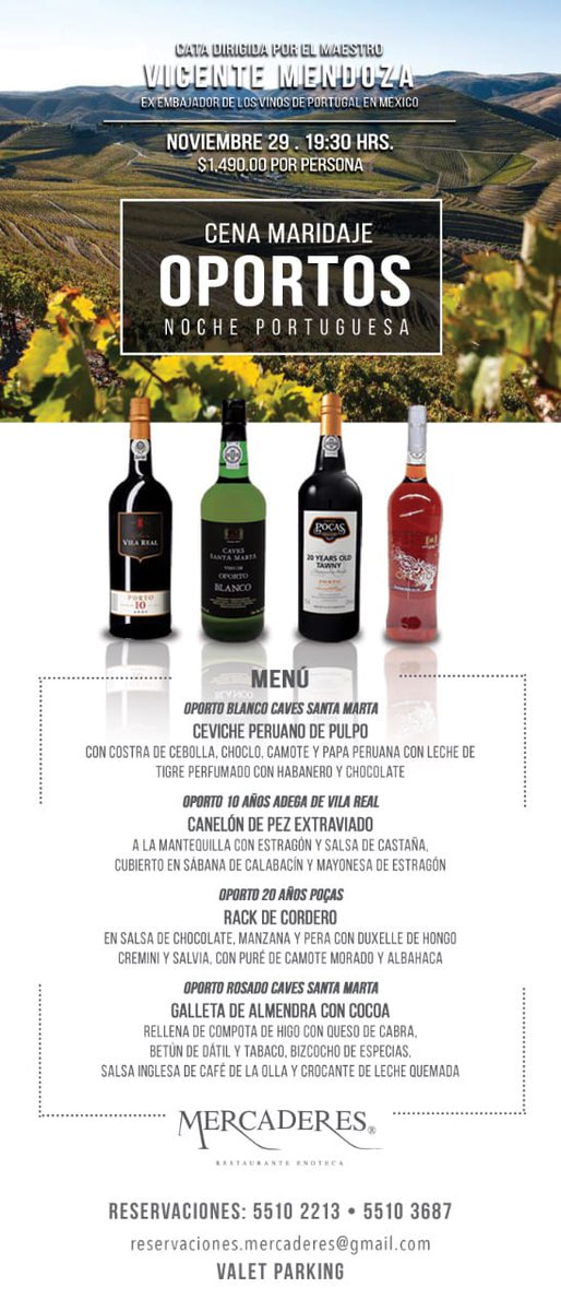 Amigos no se pierdan está experiencia!!! Aprenderemos sobre una bebida que hemos escuchado mucho, pero que desconocemos a ciencia cierta LOS OPORTOS. No se la pueden perder!!!!!!