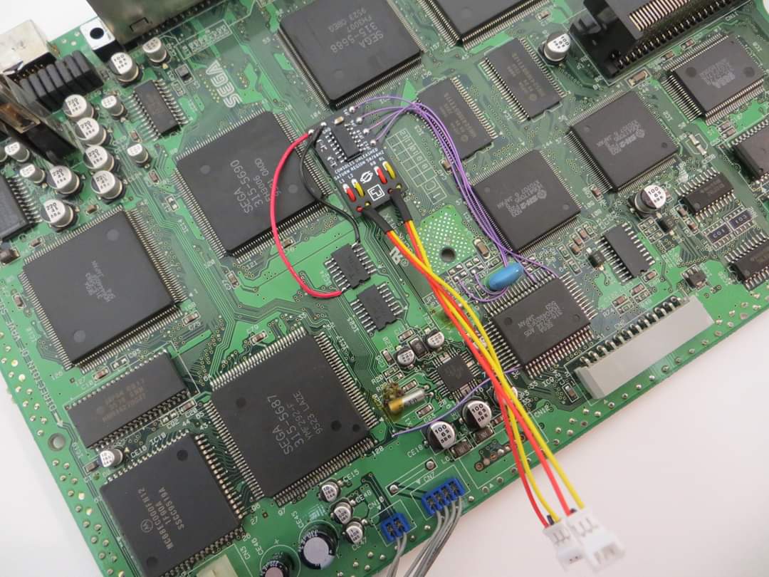 ConsoleMods's tweet image. #Sega #Saturn VA1 #switchless region mod using my new Saturn mod board. All current online guides are junk so I worked out a better wiring scheme. No lifted pins or crushed wires. #ConsoleModding #ConsoleMods #32Bit #SegaSaturn #RegionMod #RegionFree #50Hz #60Hz #OldSchoolGaming
