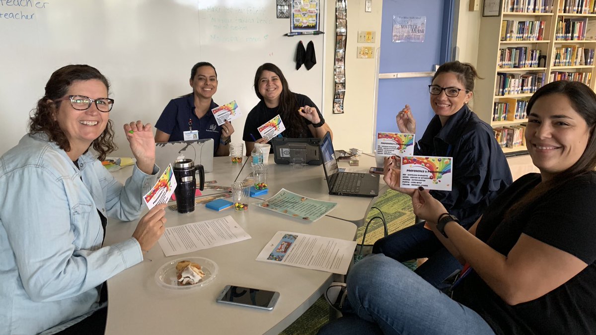 Mdcps_LibrMedia's tweet photo. Starting our morning with #HowToSkittles What do your Skittles preference say about you? Central Cohort Innovation/Media Specialists take the Skittles Research Survey! @MDCPSSouth @MDCPS_MSR @MDPLS @MDPLS https://t.co/Mn2dKDgp1X