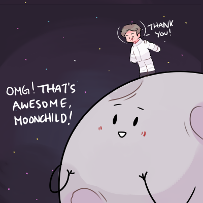 "look moon, i have a crater too!"🌕✨

#btsfanart #BTS #RM #NAMJOON