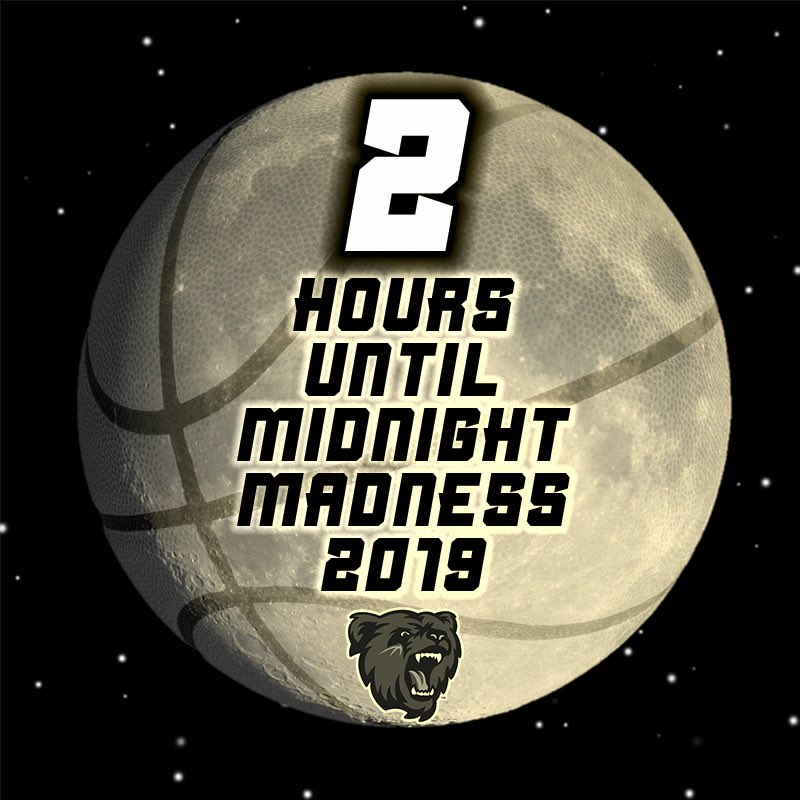 ⚫️ There are two hours left til midnight madness, are you going to be there? It’s starts at 10pm don’t miss the contests, the laughs and the excitement. Don’t forget to wear black and don’t forget that concessions will be open from 9-midnight.⚫️

#BSUmidnightmadness