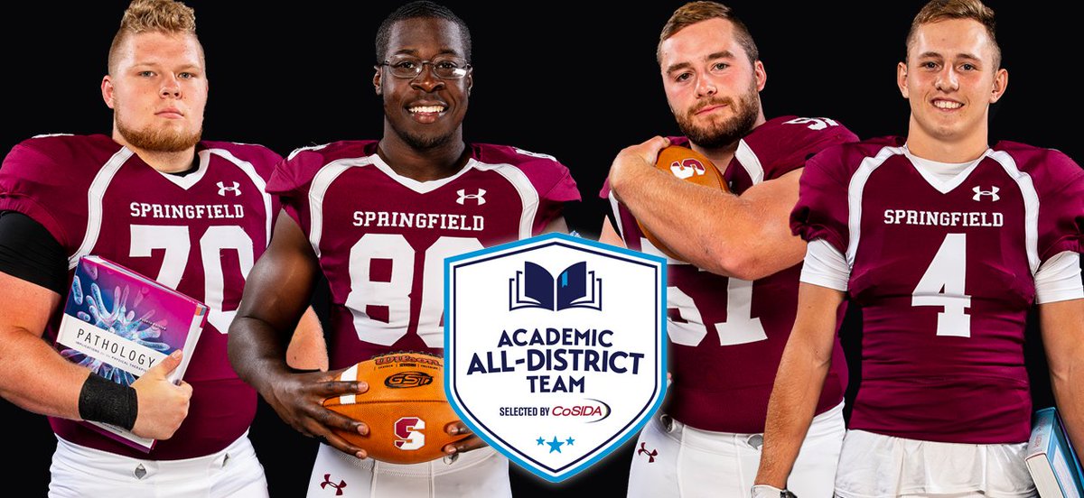 SC_Pride's tweet photo. #SpringfieldCollege Football Ties Program Record With Four Named to CoSIDA Academic All-District Team https://t.co/8Yh5RTFtf9 #d3fb https://t.co/NQk2fM3a0P