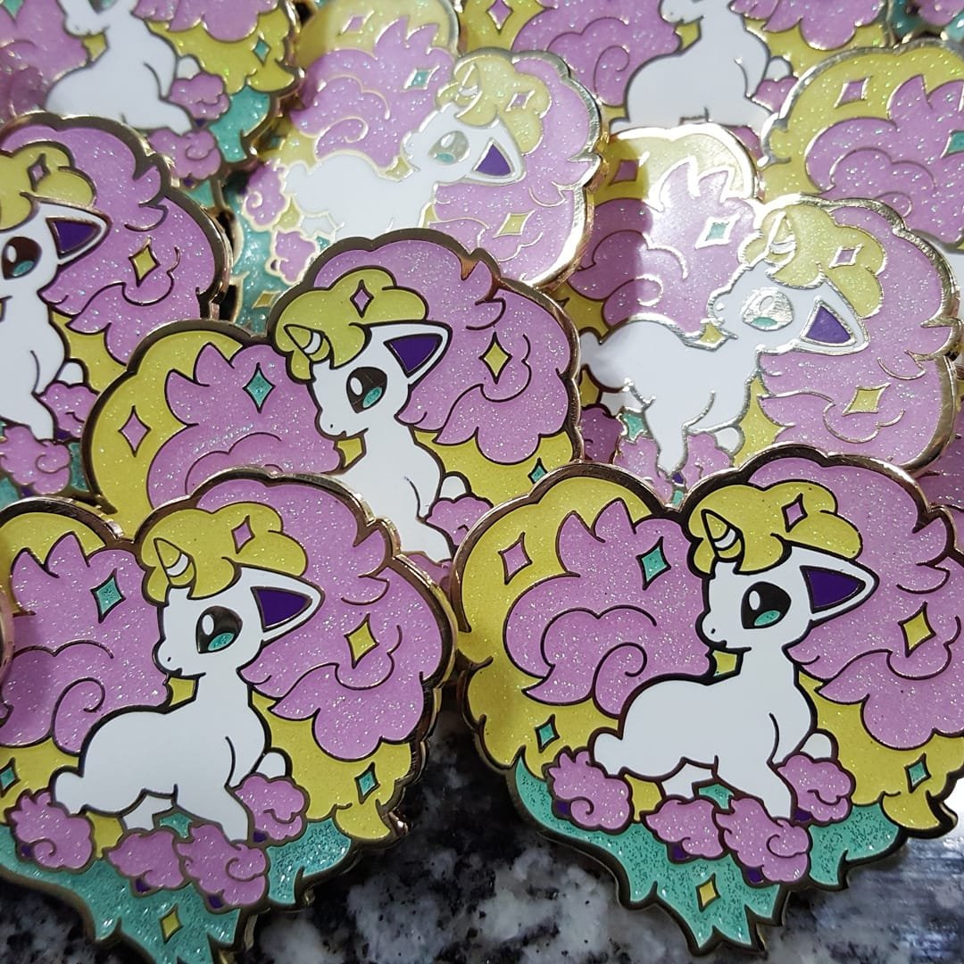 akitamonster's tweet photo. Ponyta enamel pins are here!!! ✨ Preorders have been packed for shipment tomorrow and remainders will be going up on my shop tomorrow evening! 💖 #PokemonSwordandShield #Pokemon #ponyta #galarianponyta https://t.co/gfdnCUTZDQ