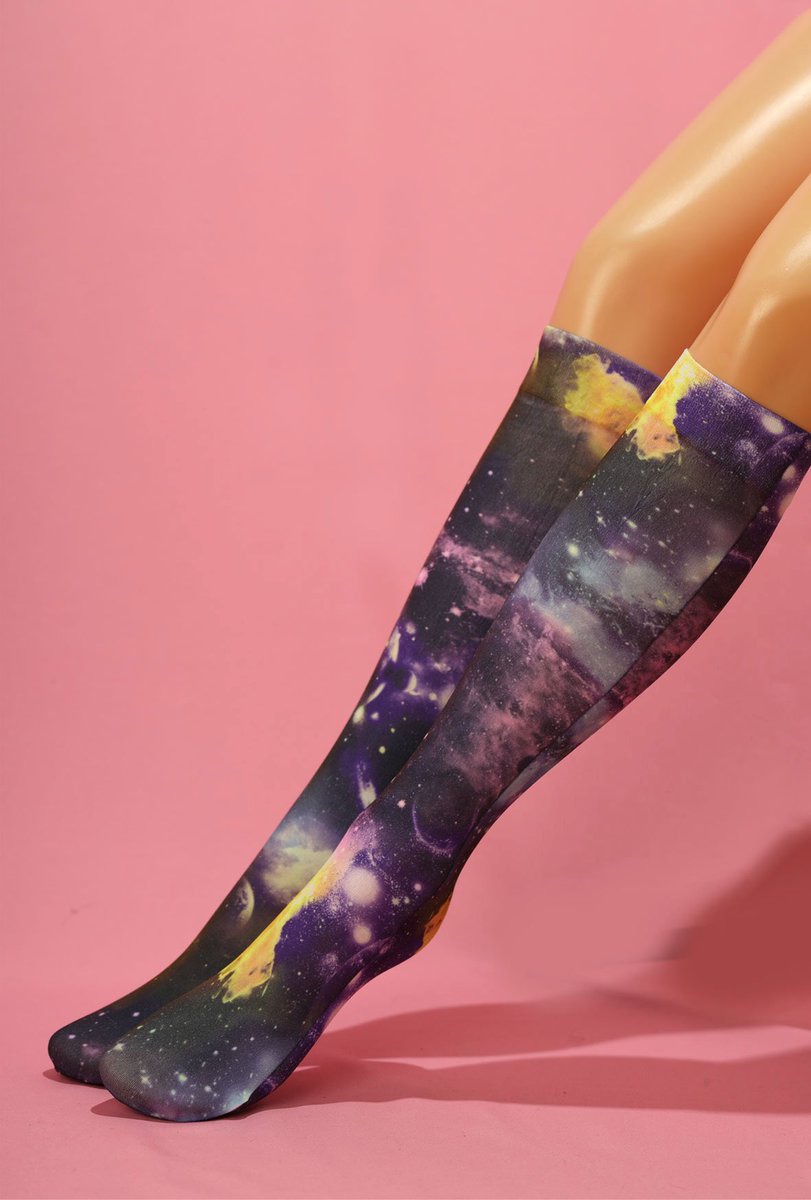 ぽこあぽこ Poco A Poco Shibuya109店 Ar Twitter 大人気宇宙柄プリントにニーハイソックス新入荷 タイツとソックスに続きニーハイも売り切れ必至 ぽこあぽこ Planet Universe Kneehighsocks