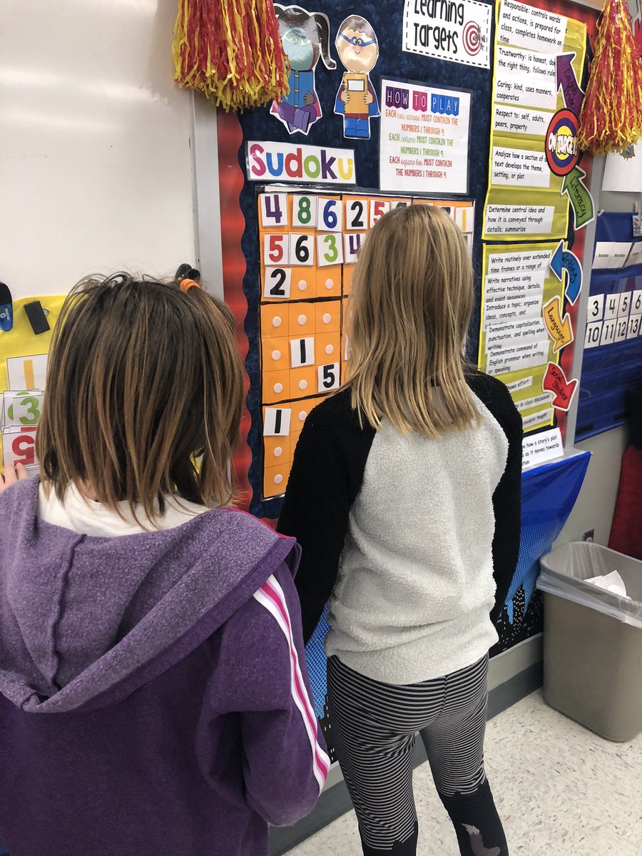 Sudoku bulletin board-big hit on the first day! #2020HowardWinn