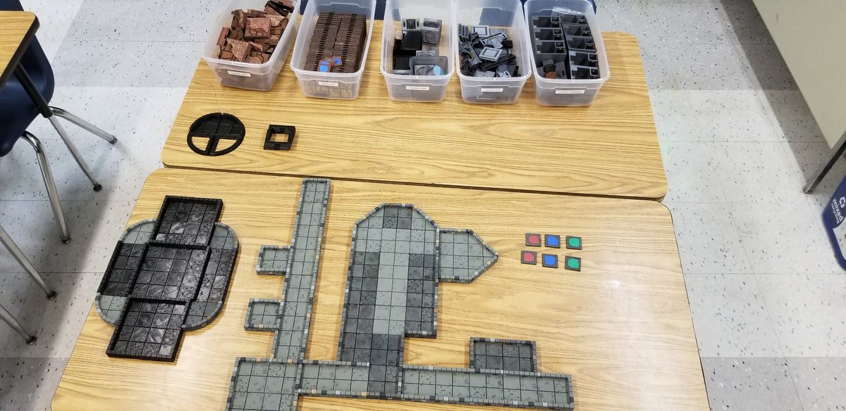 landrygames's tweet photo. Newest 3d printed magnetic game tiles for my students. 7th graders reading The Hobbit now. Goblin cave escape game anyone? "Escape from wood elf king" jailbreak game? Acid/lava/water drop tiles made in tinkercad. #gamemyclass #rpgedu #xplap #truetiles @WylochsArmory https://t.co/hdBnEGYxoN