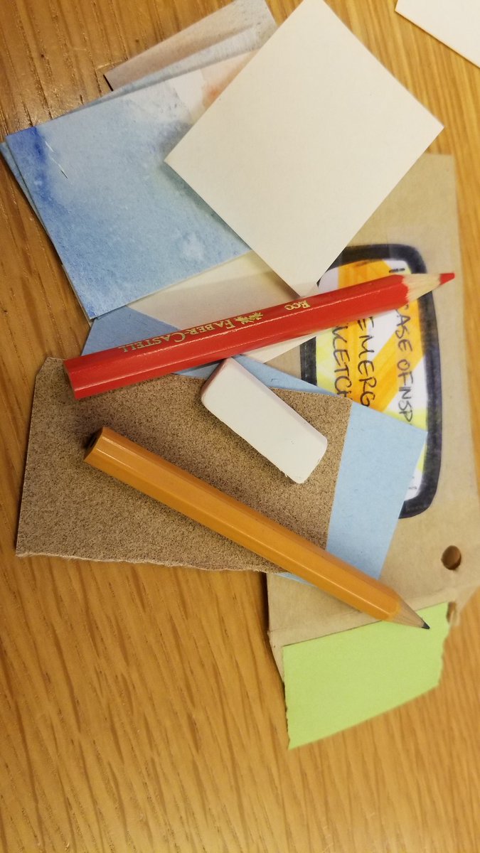 warholista's tweet photo. In case of #inspiration: Emergency Sketch Kits for the #GirlScoutSwapHop coming right up! #MuseumEd 

[Image: tiny pencils and an eraser lay atop colorful scrap paper] https://t.co/5O2tChHAWC