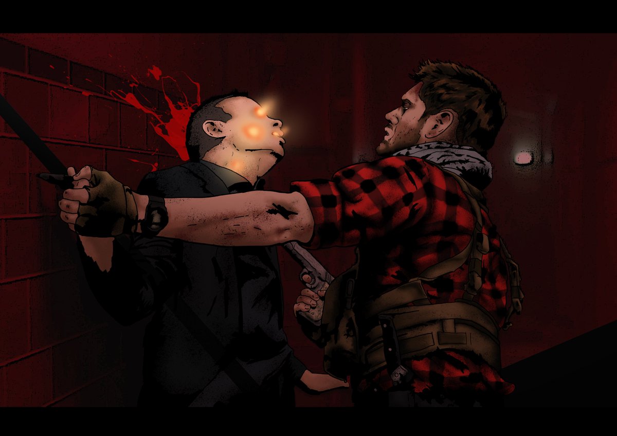 2 downI have had way too much fun with this. cant wait to do more#AtomicMonsters #ActionAckles #JensenAckles #Supernatural15 #DeanWinchester #DigitalArt #10inchimpala #JohnWick