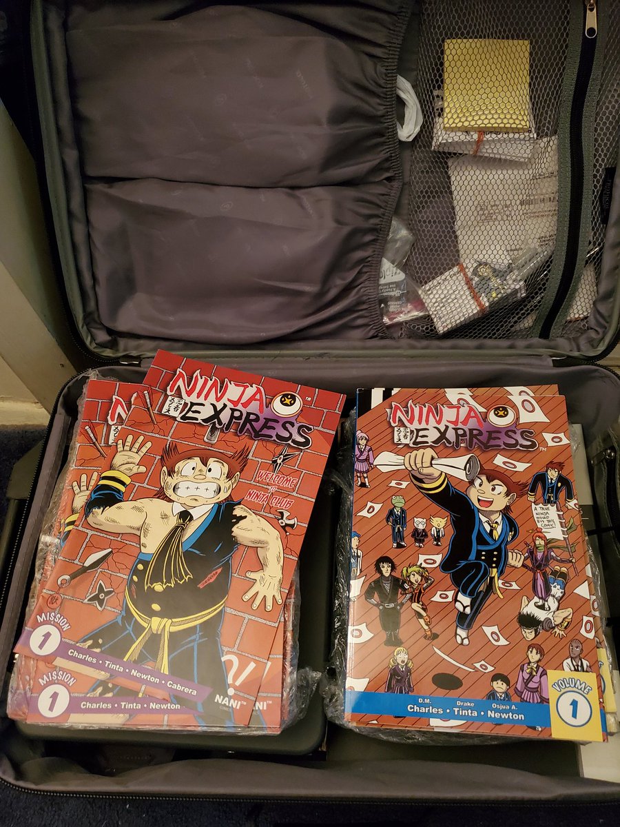 I_am_the_DM's tweet photo. I'm ready for @animenyc tomorrow.  We have comics, poster cards, posters and snacks! Well... the snacks are mine but everything else is for sale! #anime #manga #indie #comics https://t.co/qFaoY9bivc