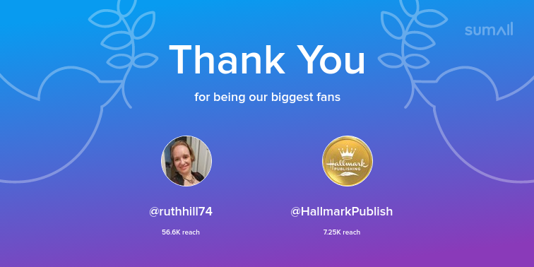 Rodaosim's tweet photo. Our biggest fans this week: ruthhill74, HallmarkPublish. Thank you! via https://t.co/MVtD6qYG2v https://t.co/awZGlvhZd5
