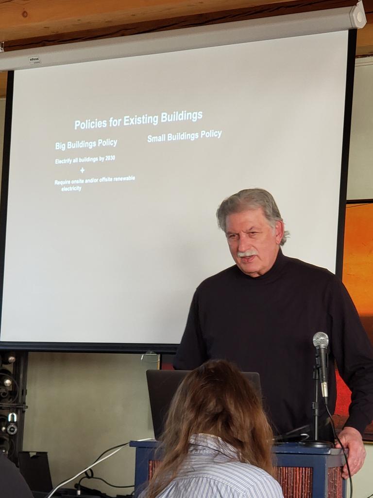 At the #aiasantafe November Lunch getting a quick rundown of Ed Mazria's CarbonPositive:Timing is Everything talk from Ed Mazria himself!