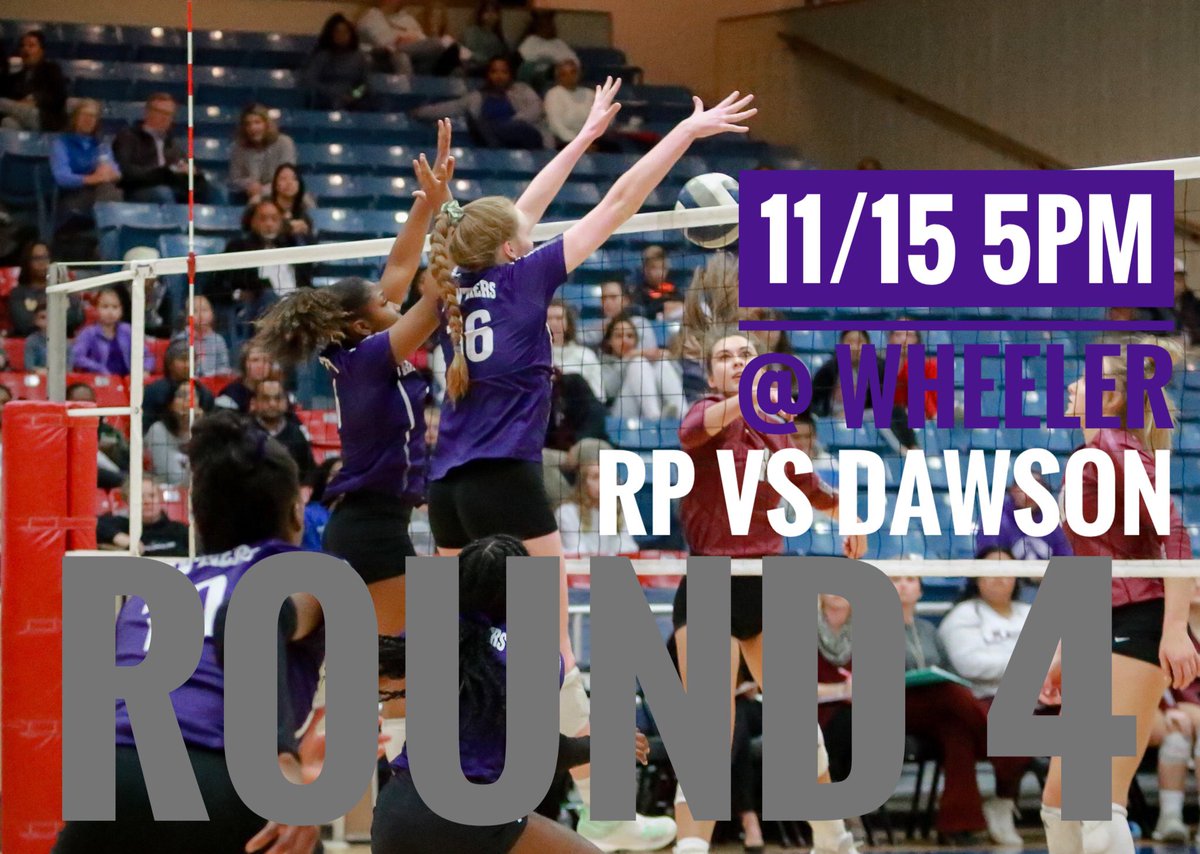 Volleyball playoff game! RP vs Dawson at Wheeler Field House- 5pm tomorrow!
