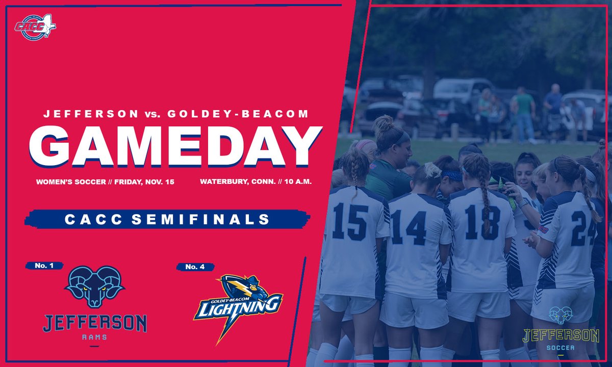 JeffersonWSOC's tweet photo. P L A Y O F F S
G A M E D A Y

🆚 | Goldey-Beacom
📍 | Waterbury, Conn. (LaMoy Field)
⏰ | 10am
📊 | https://t.co/Fh20OpbC4x
💻 | https://t.co/EmJAOgw4Dx https://t.co/NYAXlXdCza